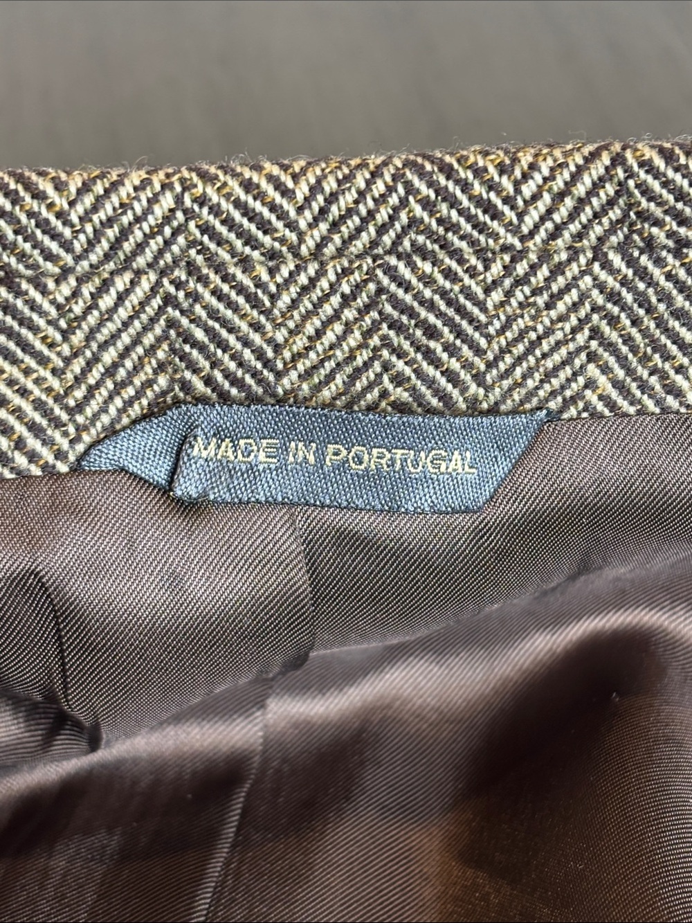 π€ Banana Republic Menβs Tweed Blazer 44R Brown Herringbone Wool Sport Coat π€ - Picture 8 of 16